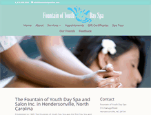 Tablet Screenshot of fountainofyouthnc.com